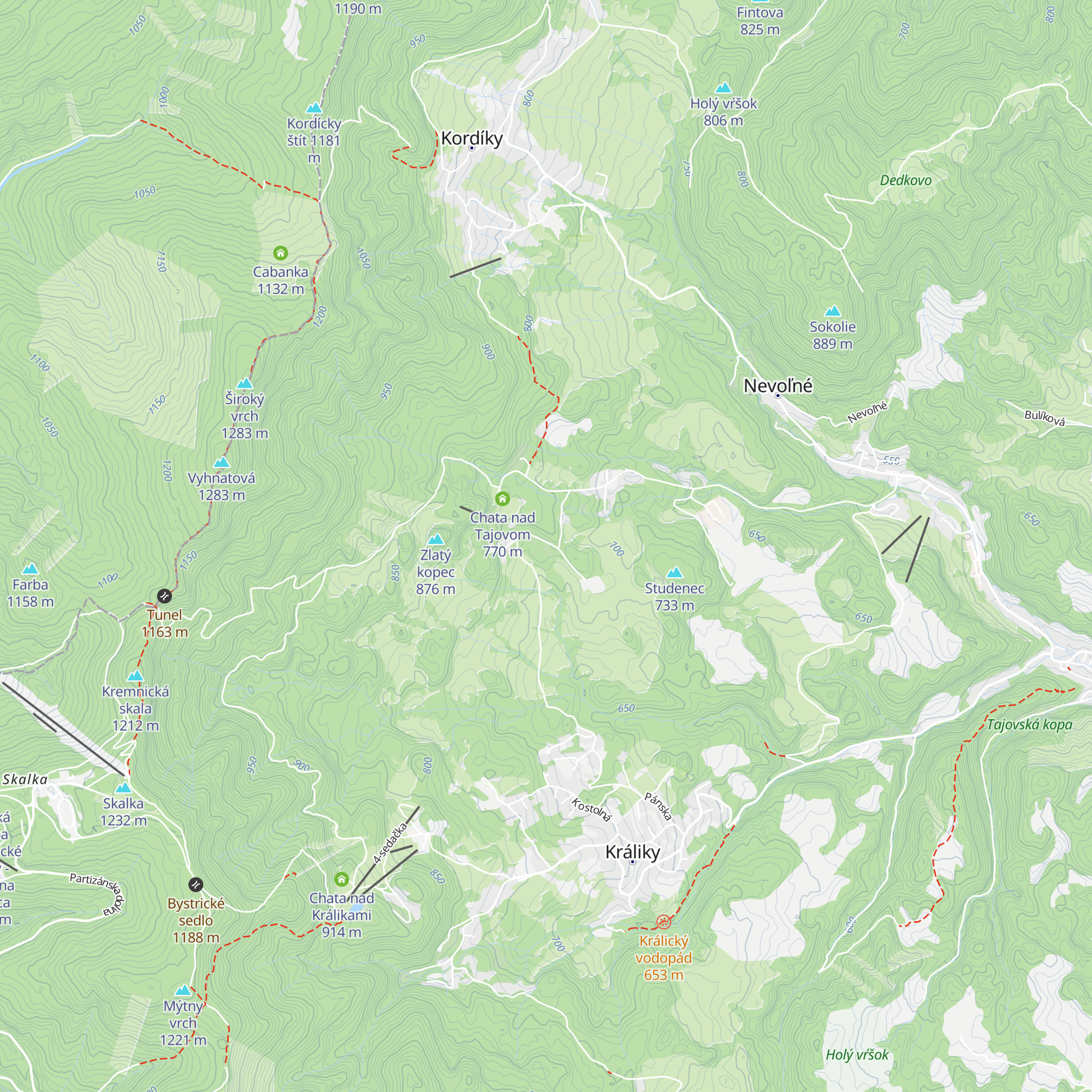 Chata Fatra map
