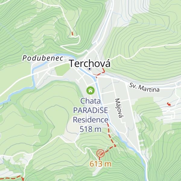 Map of Chata PARADiSE Residence