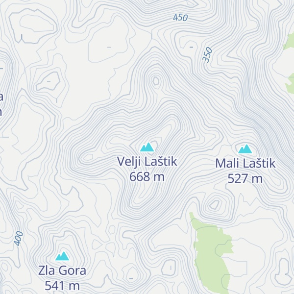 Map of Velji Laštik