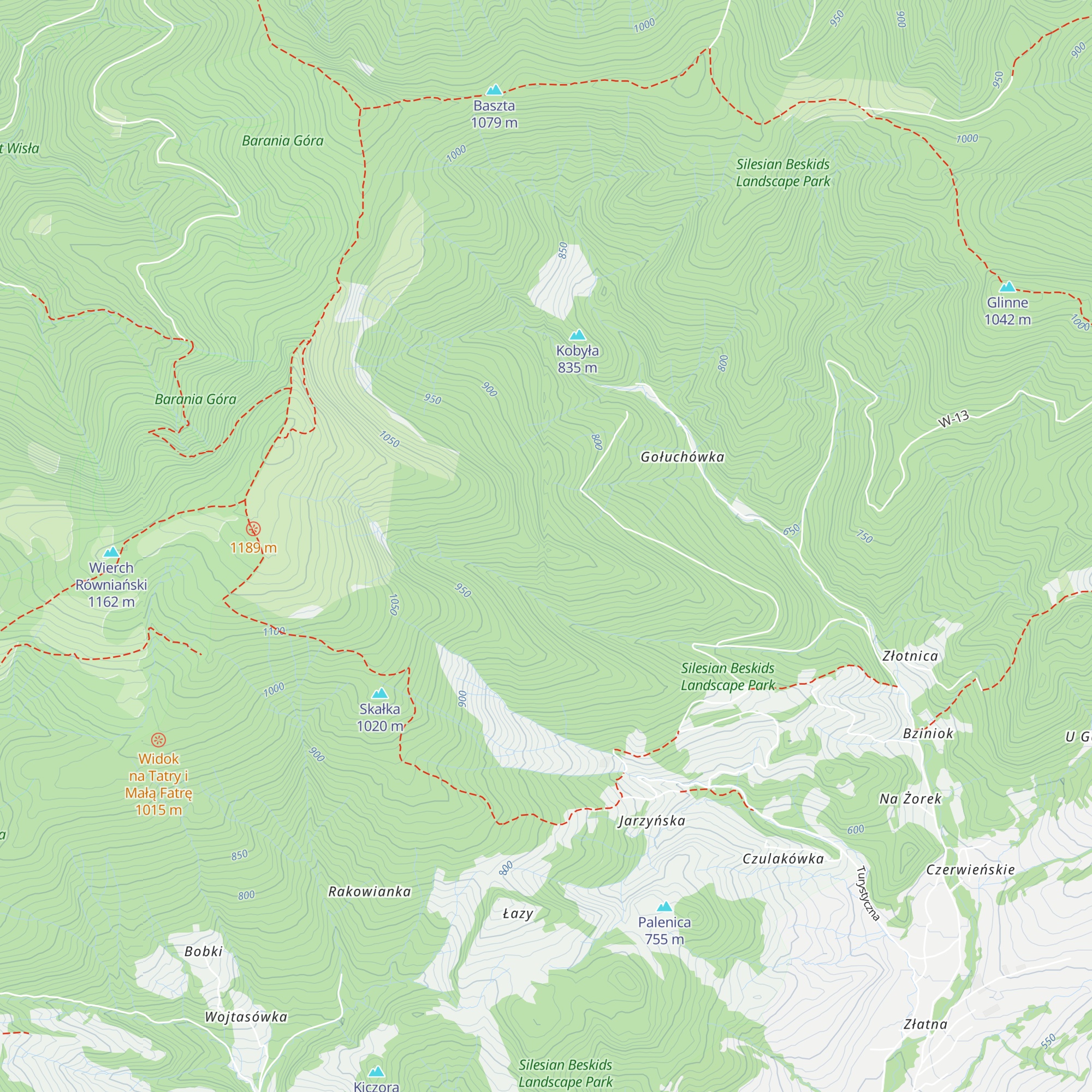 Chata pod Barańskim Groniem map