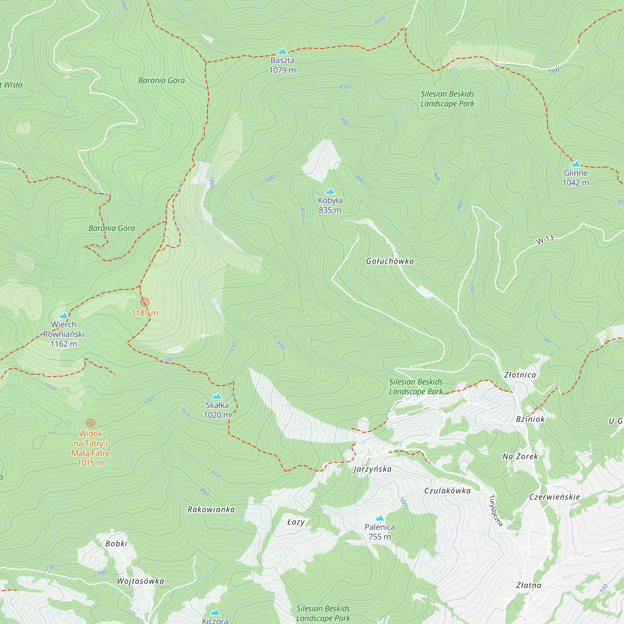 Chata pod Barańskim Groniem map