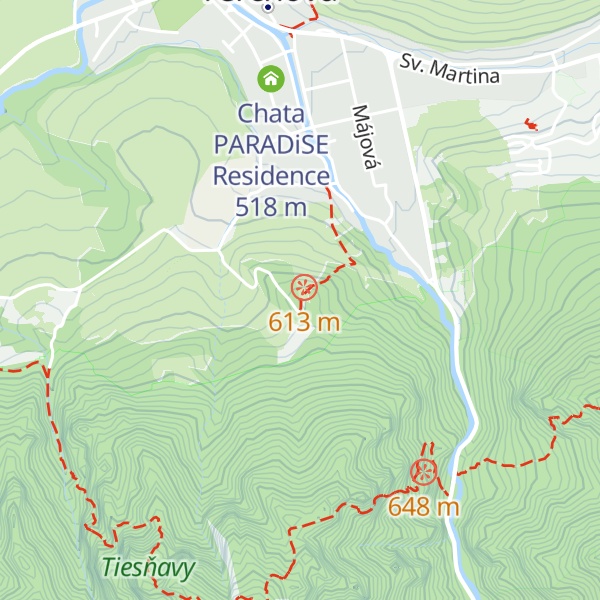 Map of Oravcové