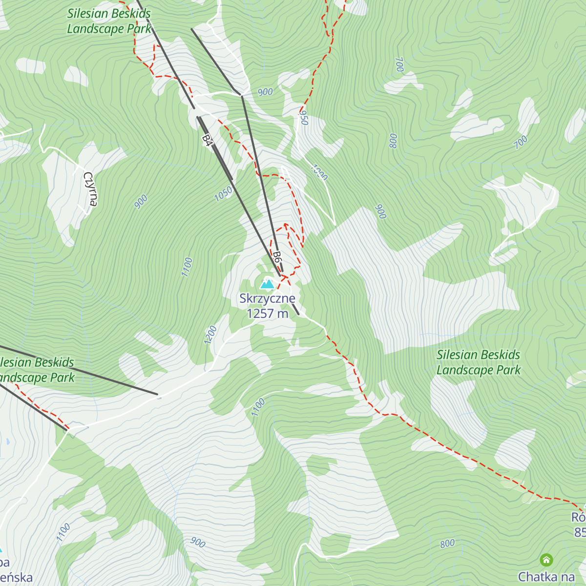 Schronisko PTTK Skrzyczne map