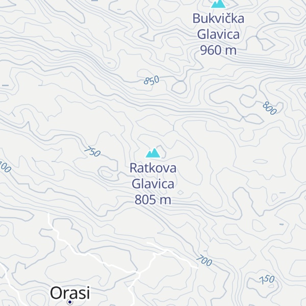 Map of Ratkova Glavica