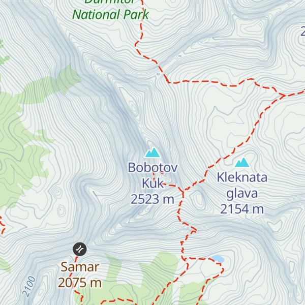 Map of Bobotov Kuk