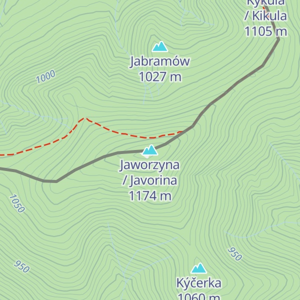 Map of Jaworzyna / Javorina