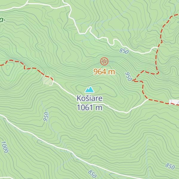 Map of Košiare