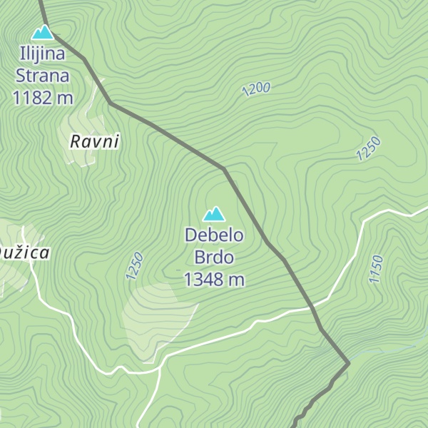 Map of Debelo Brdo