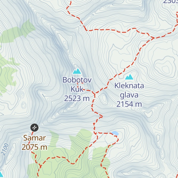 Map of Lučin vrh