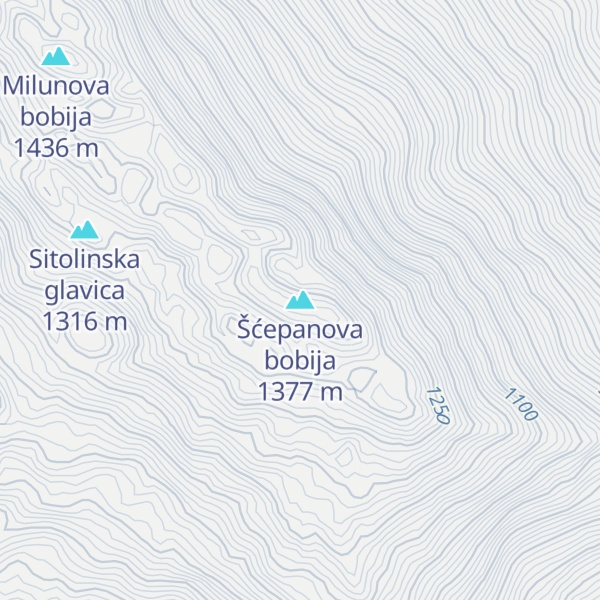 Map of Šćepanova bobija