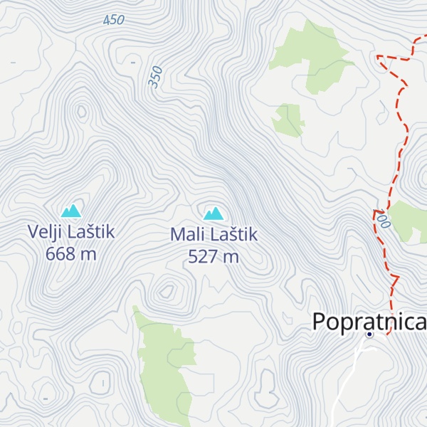 Map of Mali Laštik