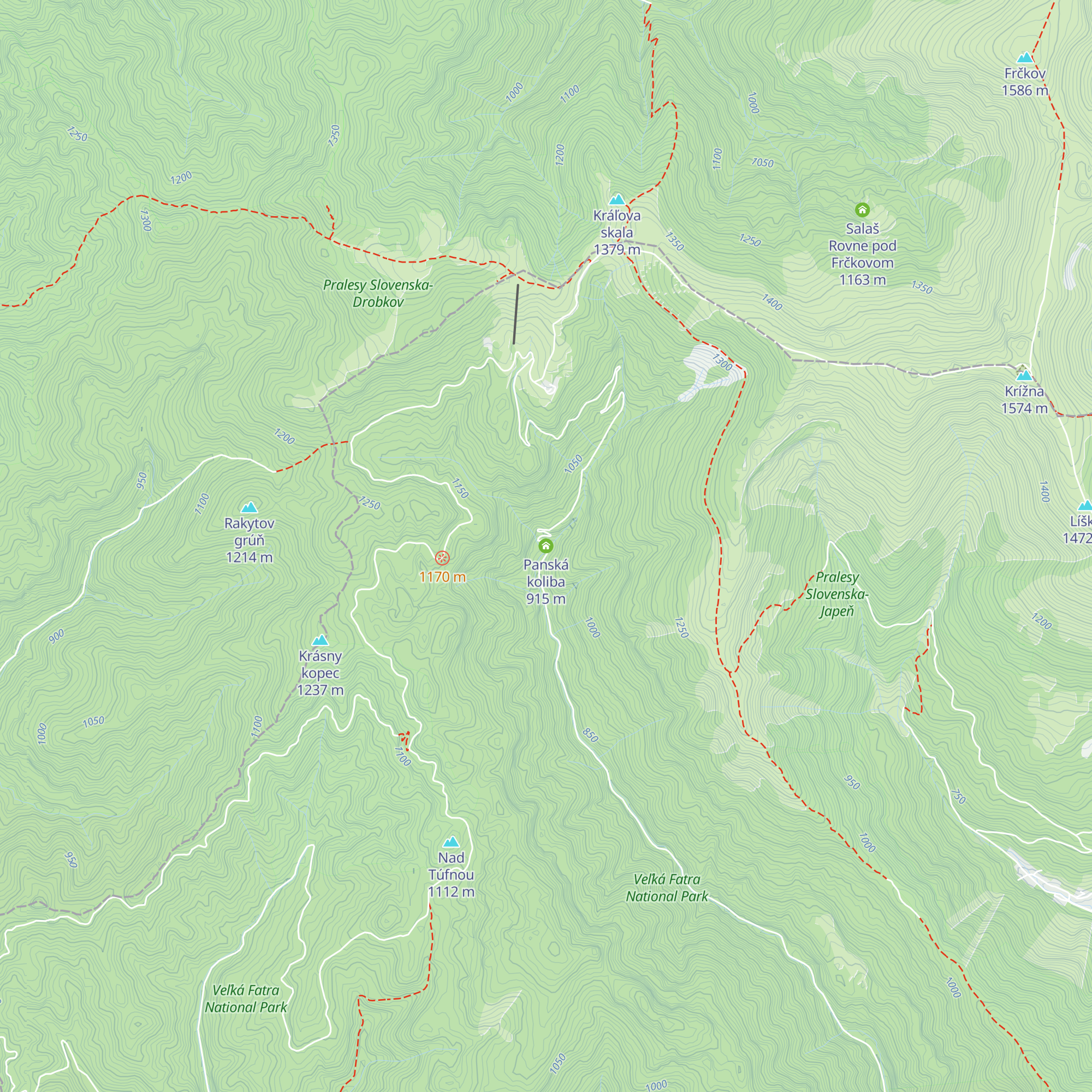 Panská koliba map