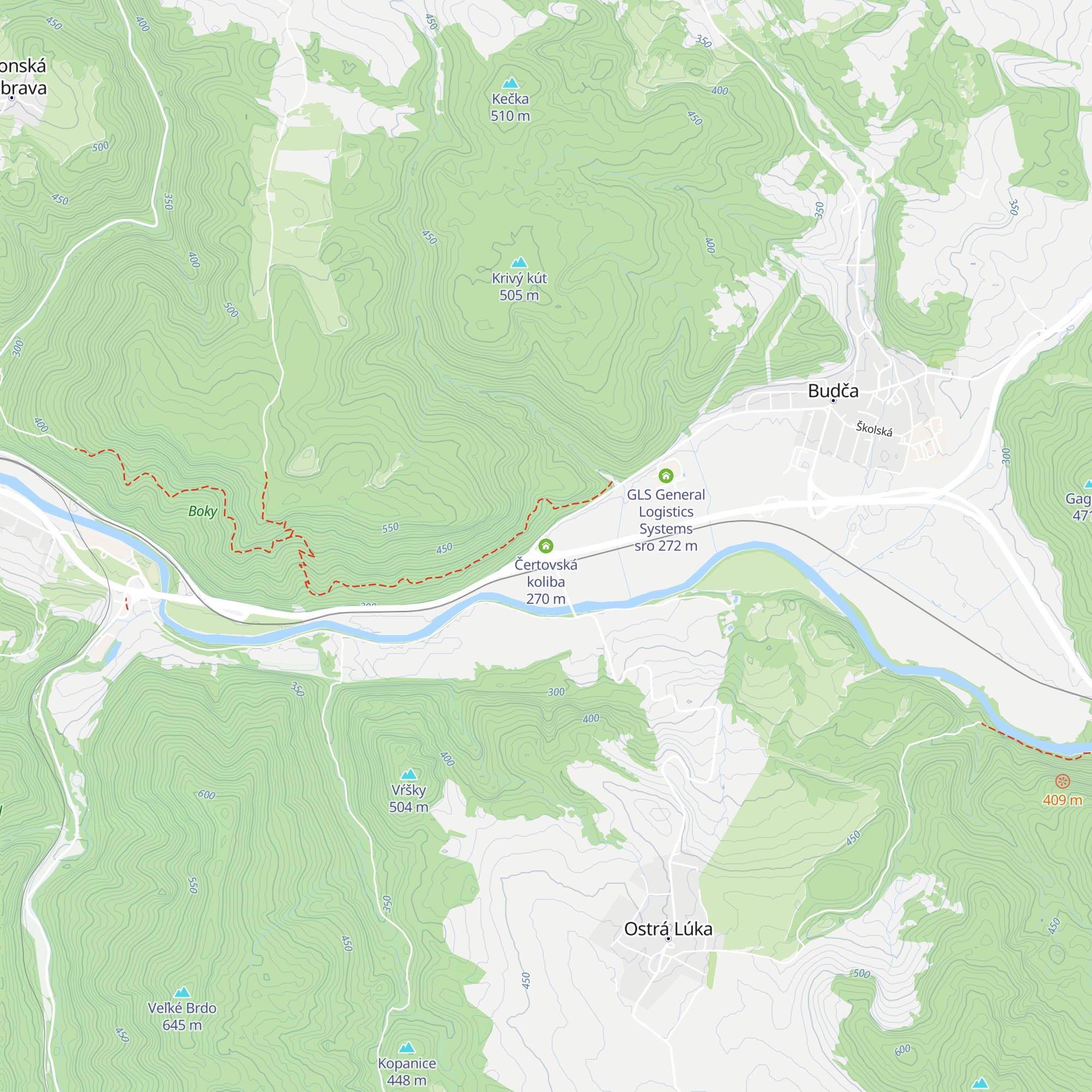 Čertovská koliba map