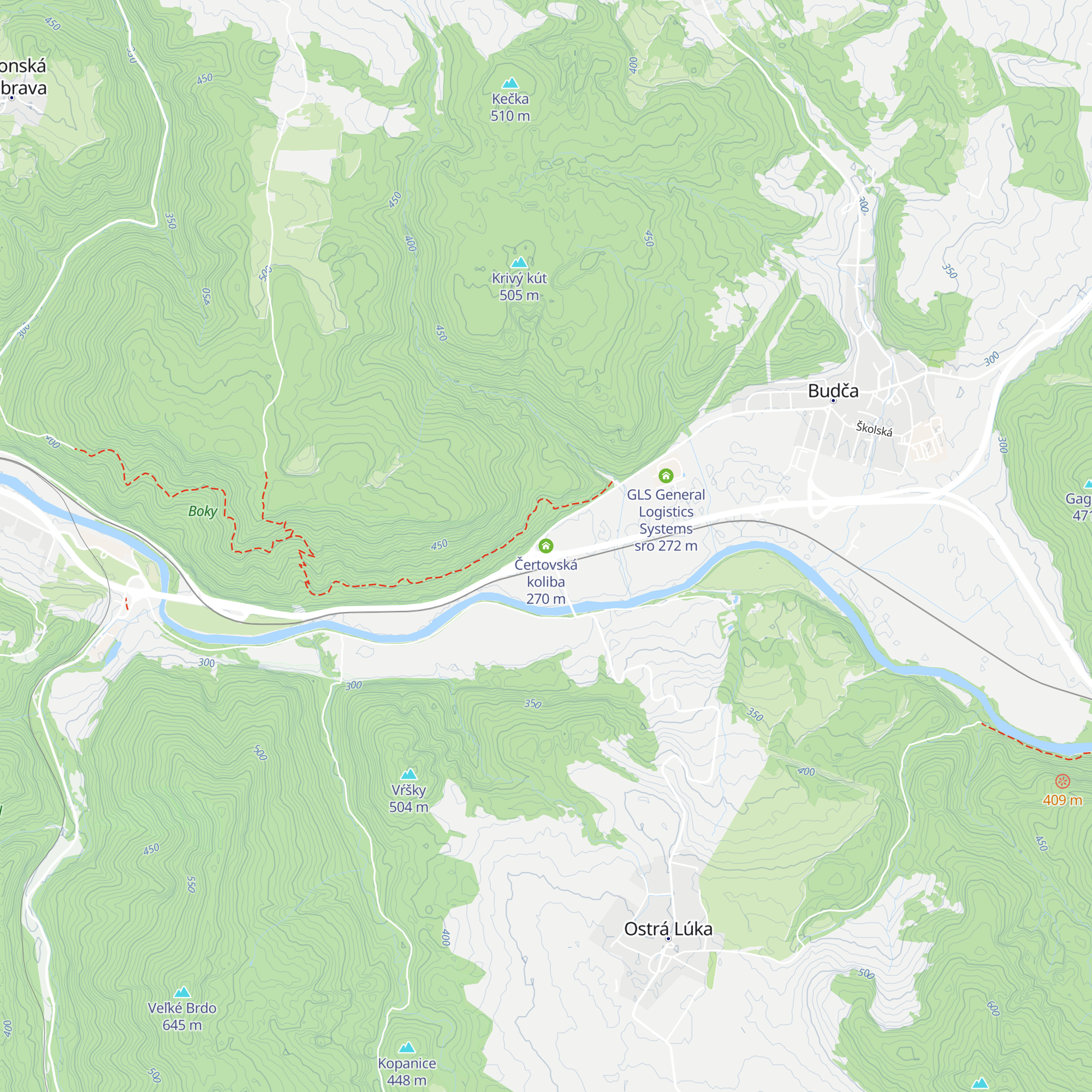 Čertovská koliba map