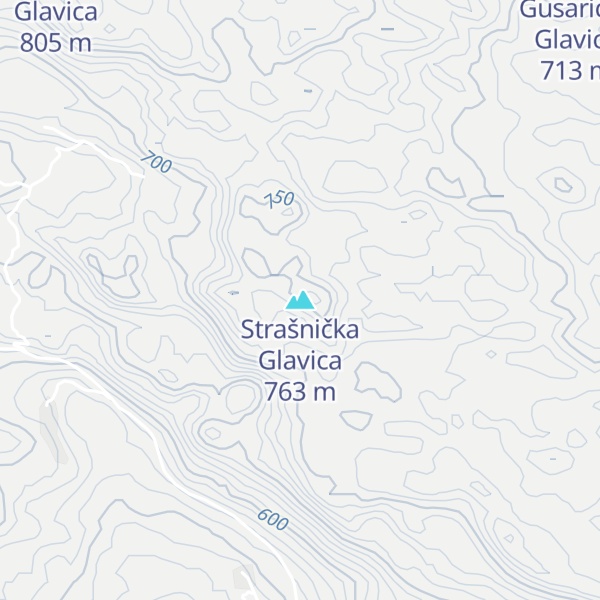Map of Strašnička Glavica