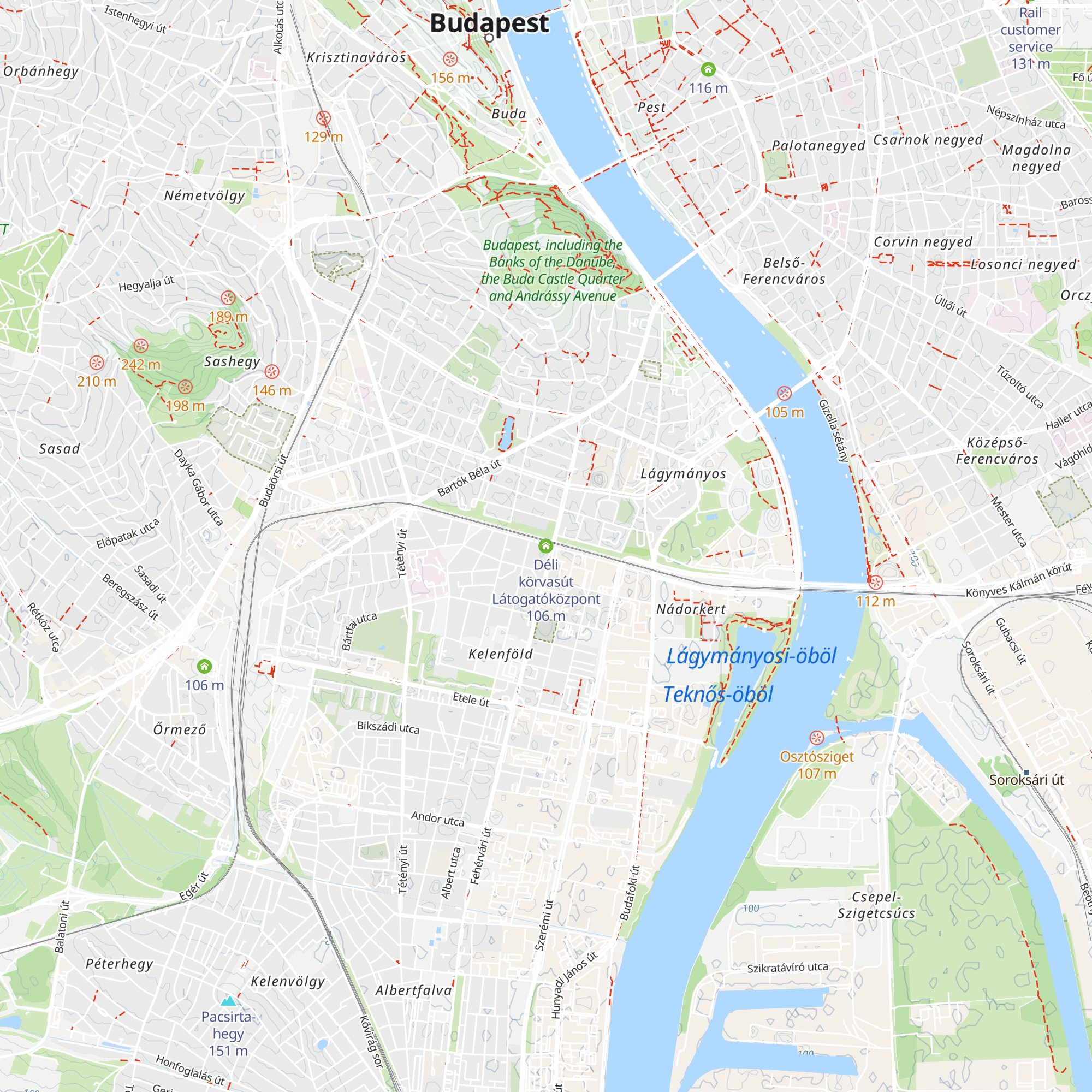 Déli körvasút Látogatóközpont map