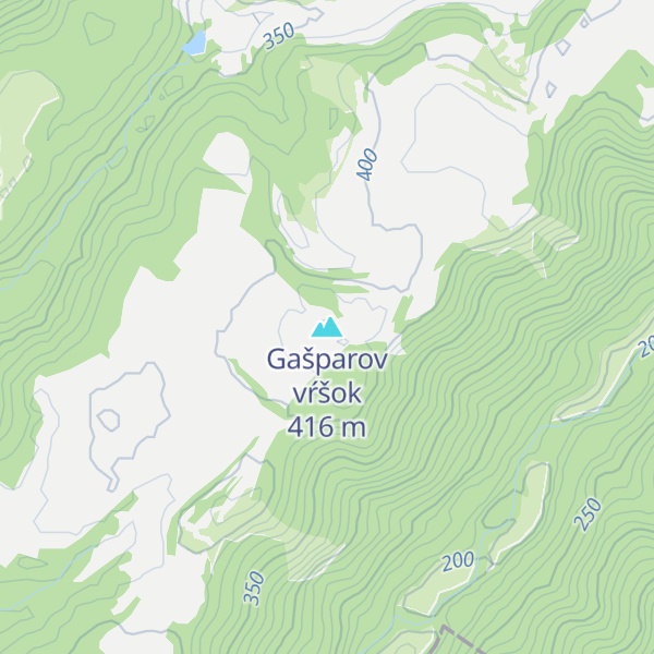 Map of Gašparov vŕšok