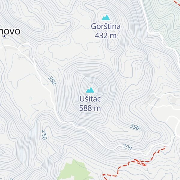 Map of Ušitac