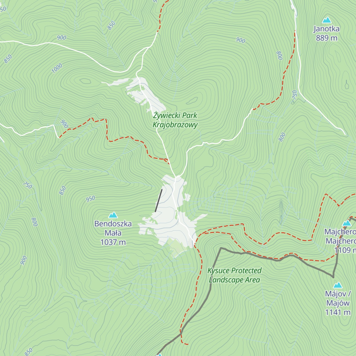 Schronisko PTTK na Przegibku map