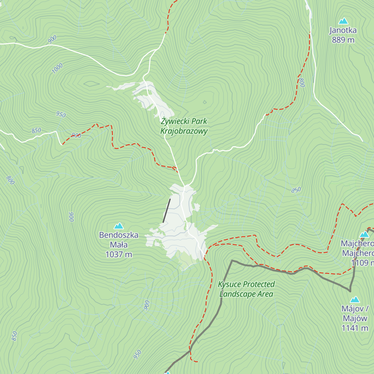 Schronisko PTTK na Przegibku map