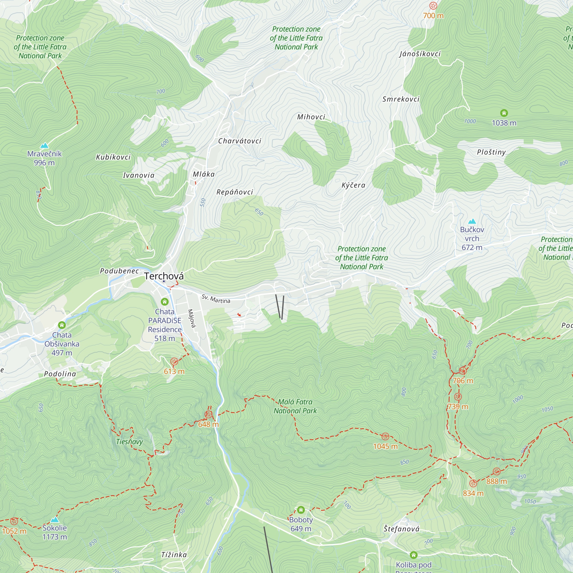 Chata Berešík map