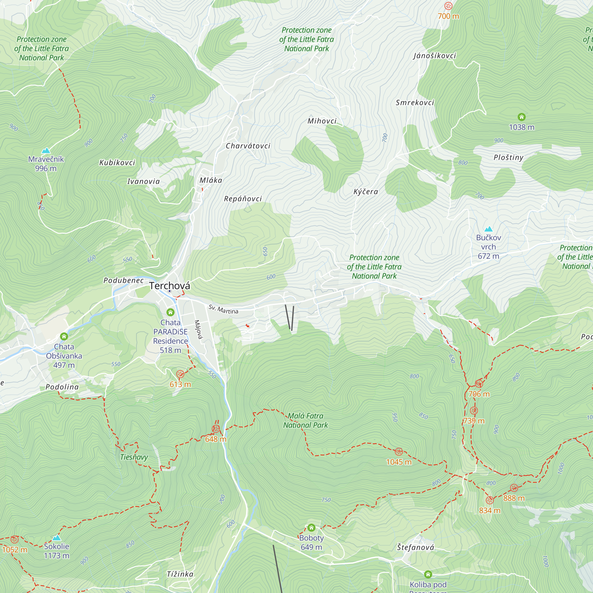 Chata Berešík map