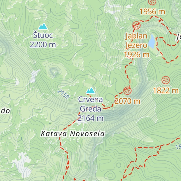 Map of Crvena Greda
