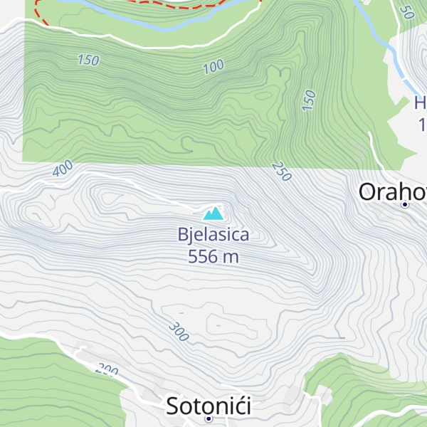 Map of Bjelasica