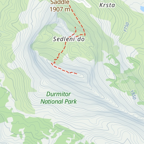 Map of Sedlena greda