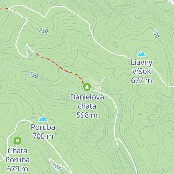 Map of Danielova chata