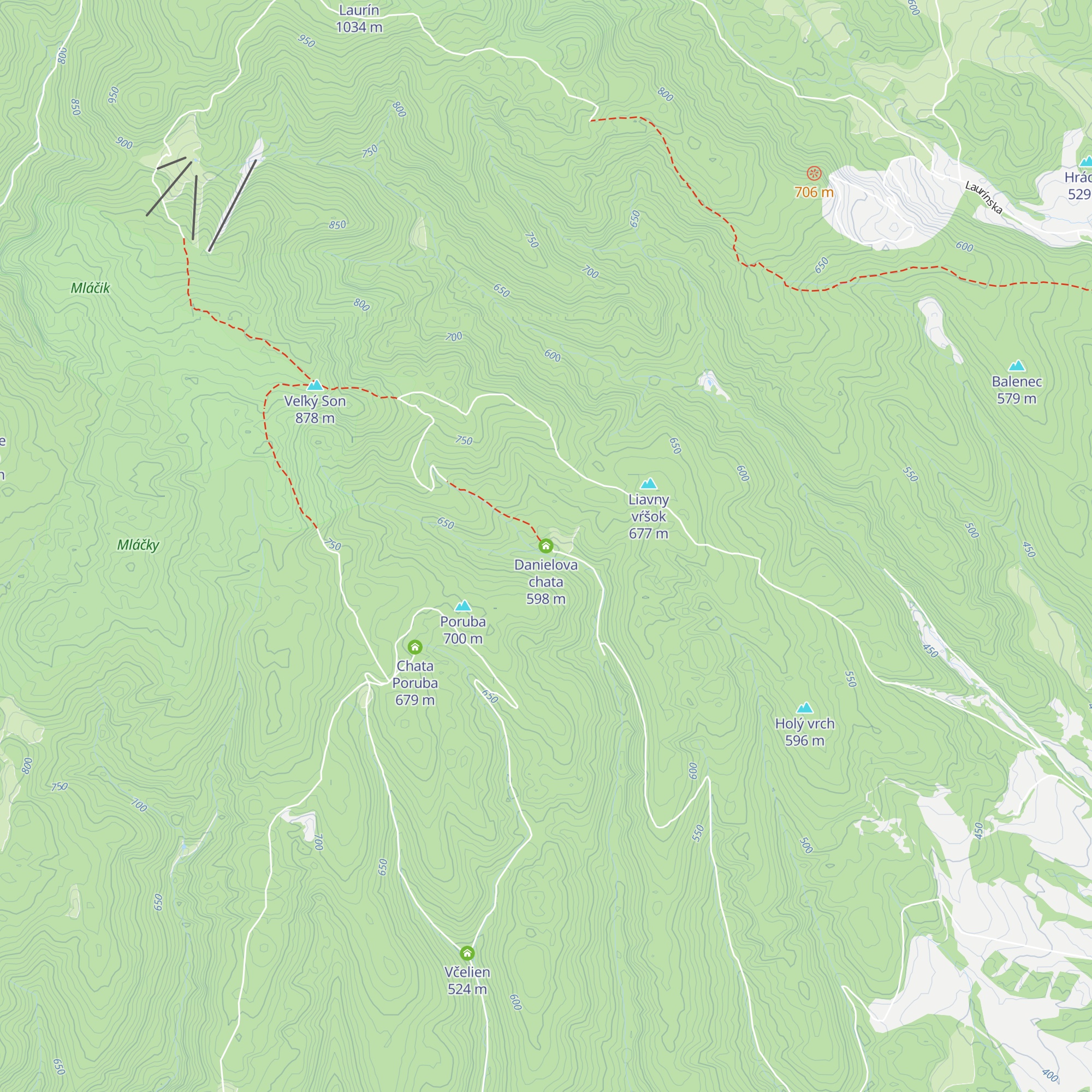 Danielova chata map