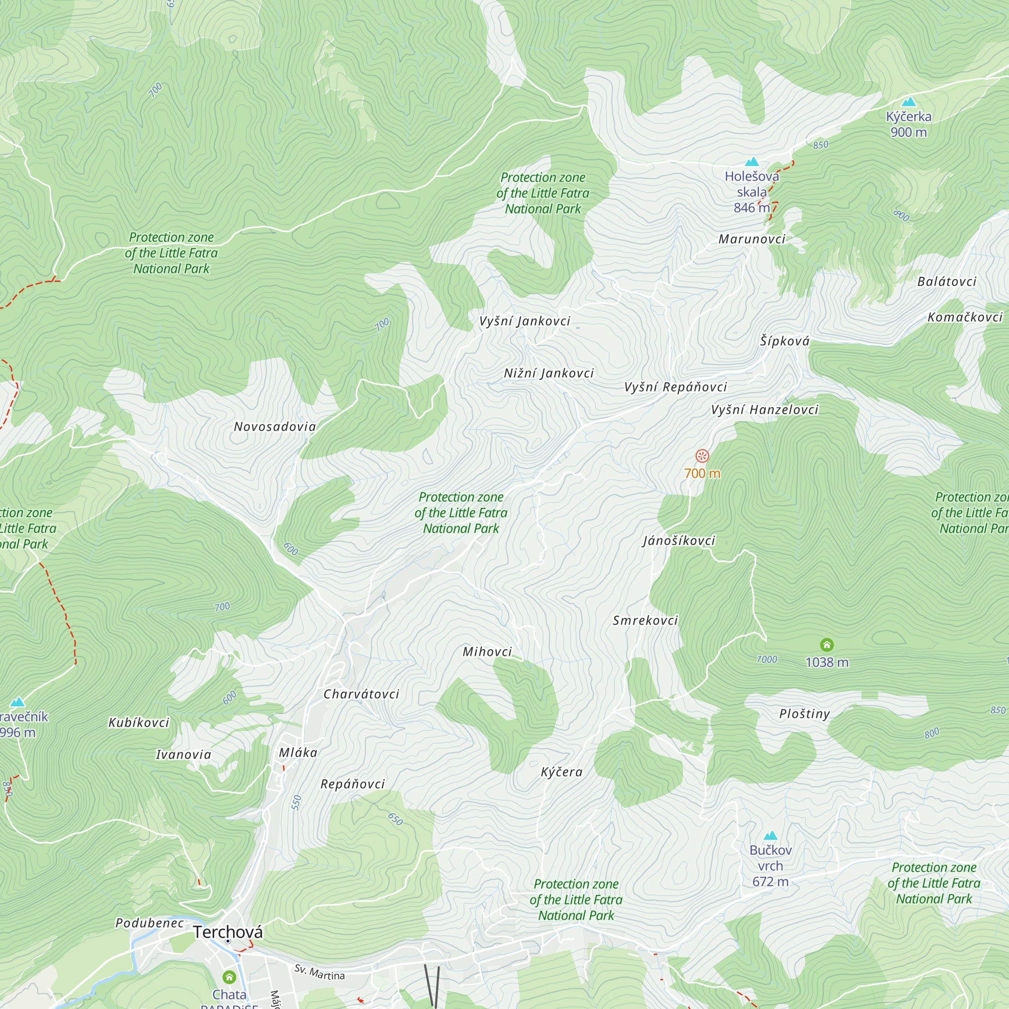 Chata Uhorčík map