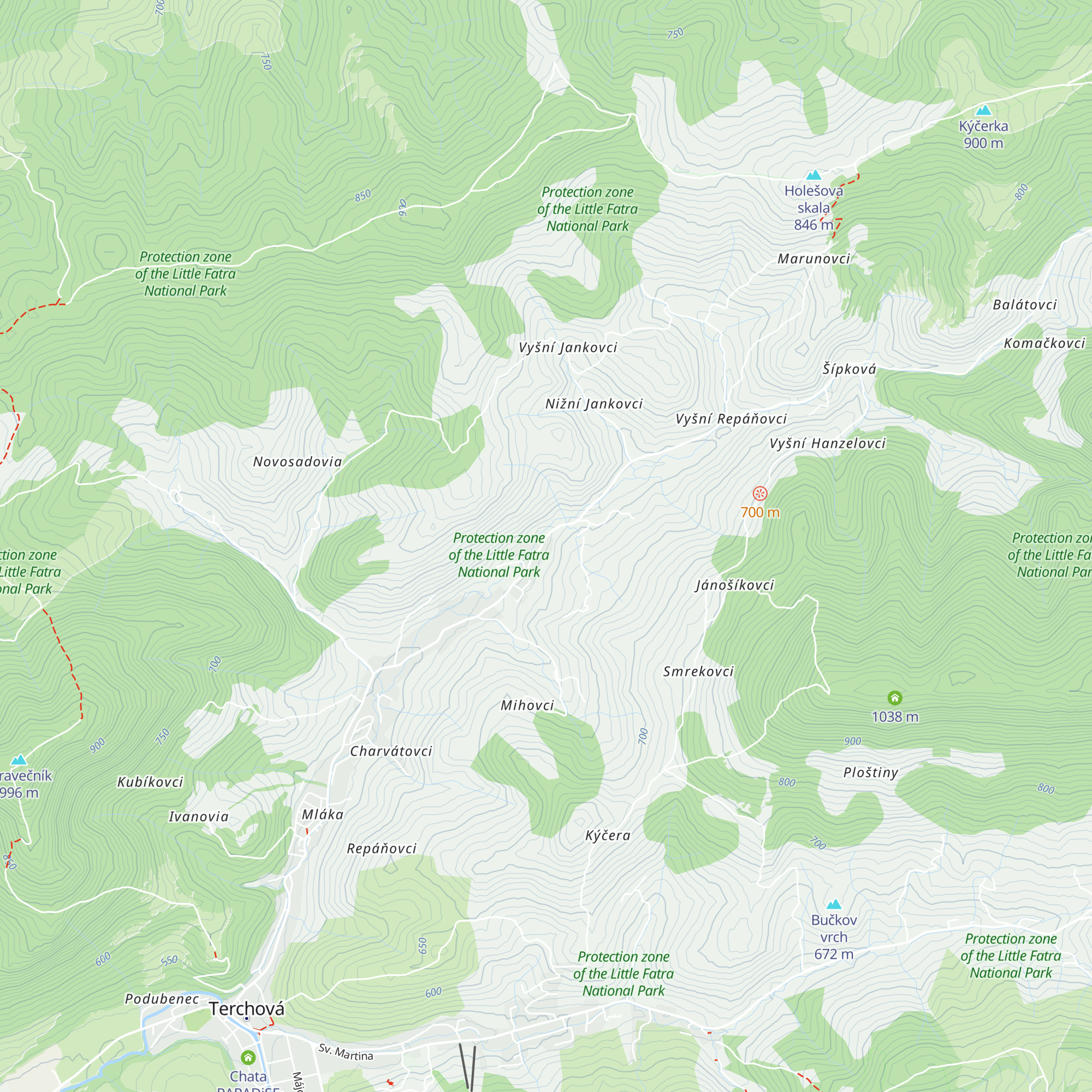 Chata Uhorčík map
