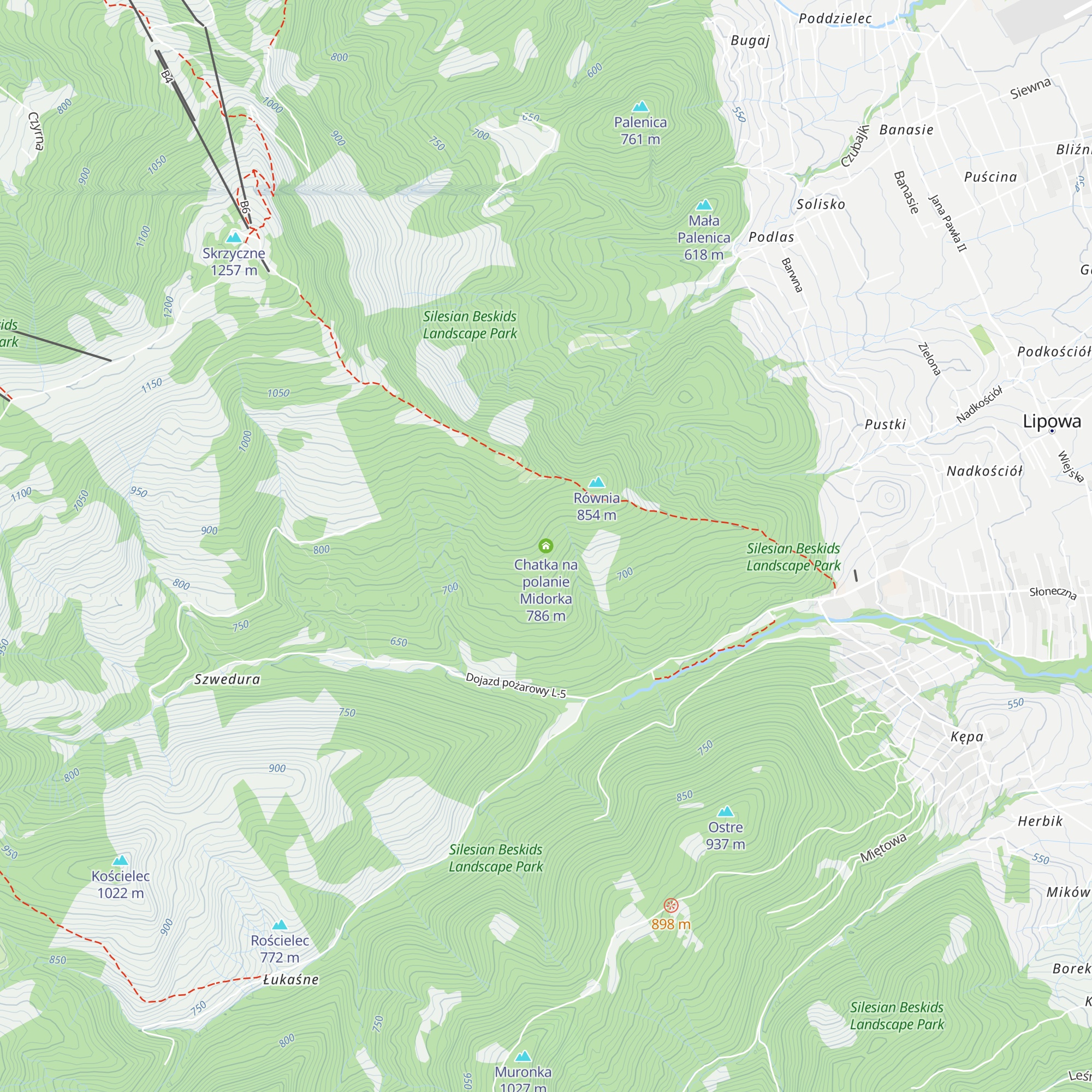 Chatka na polanie Midorka map