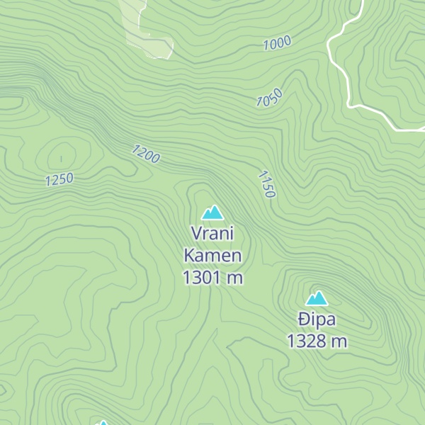 Map of Vrani Kamen