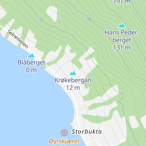 Map of Krøkebergan
