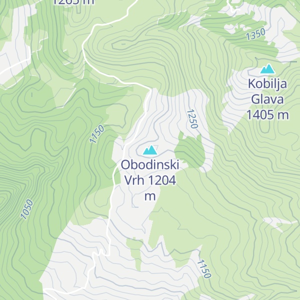 Map of Obodinski Vrh