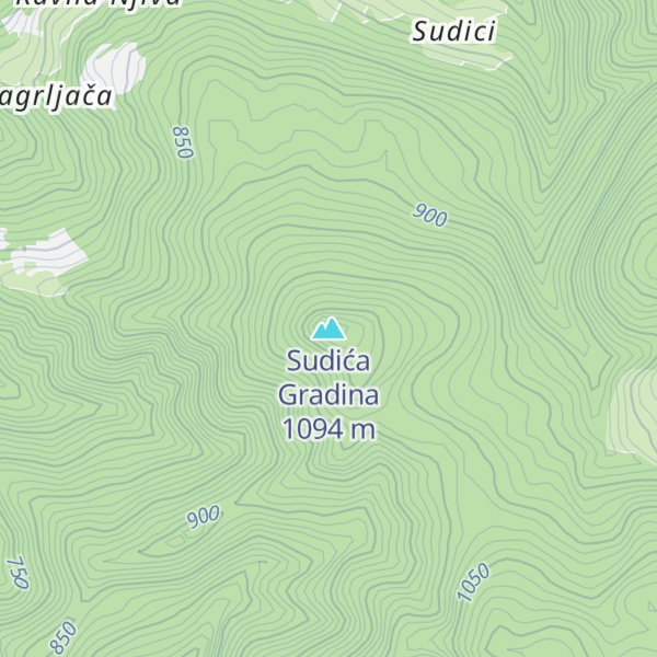 Map of Sudića Gradina