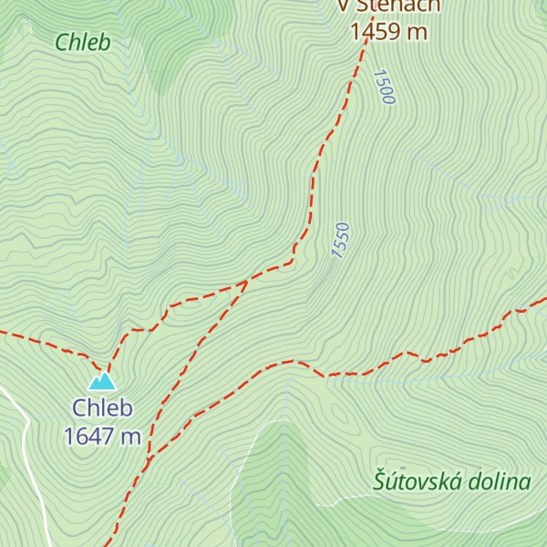 Map of Steny, Južný vrchol