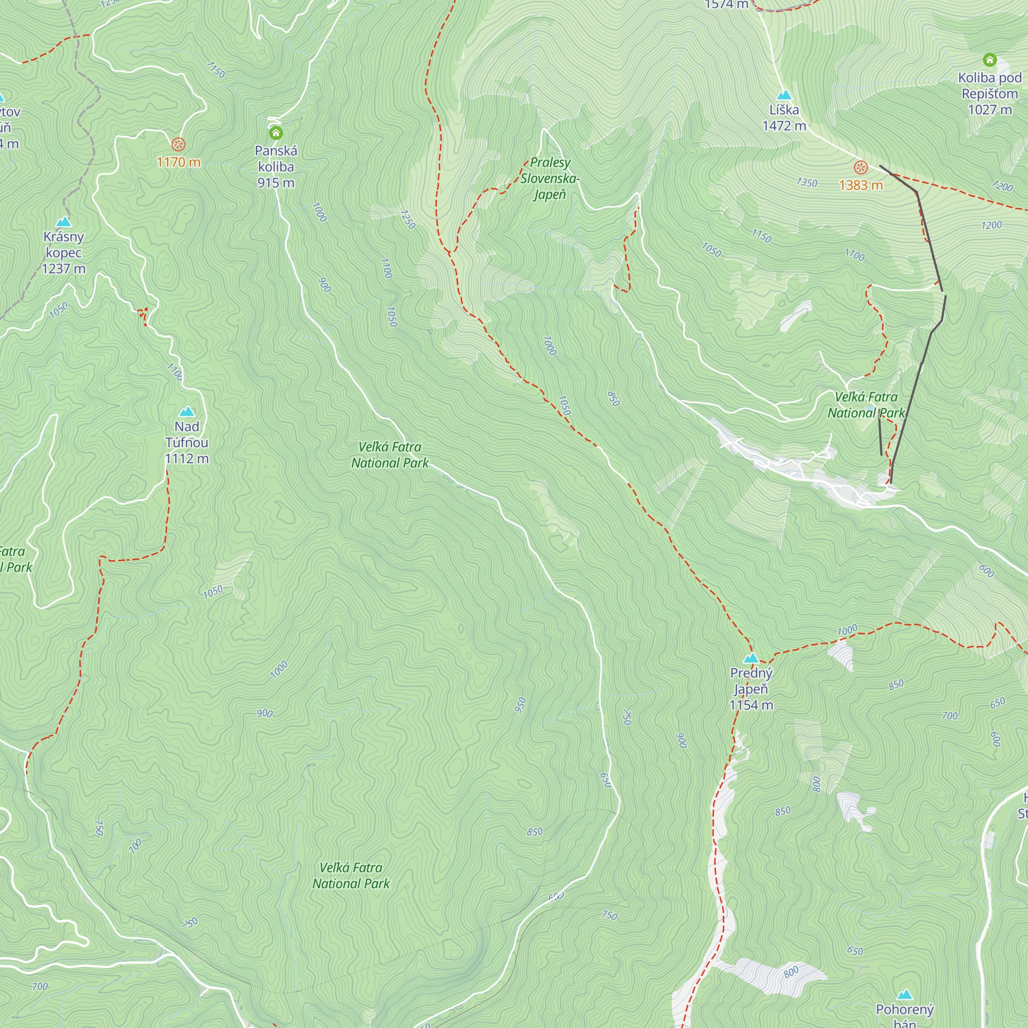 Chata Boboty map