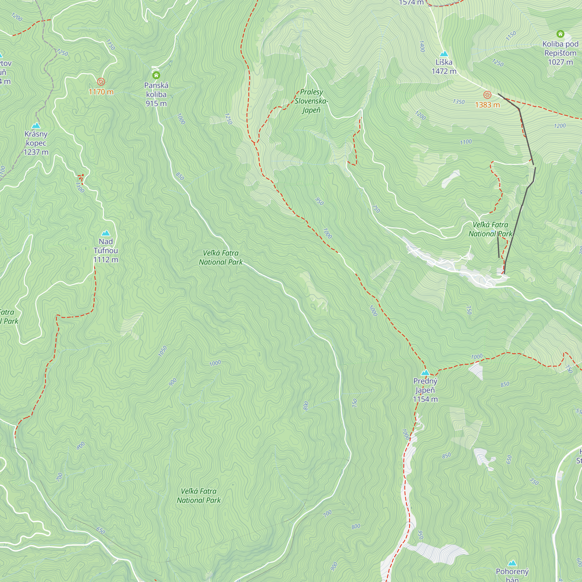 Chata Boboty map