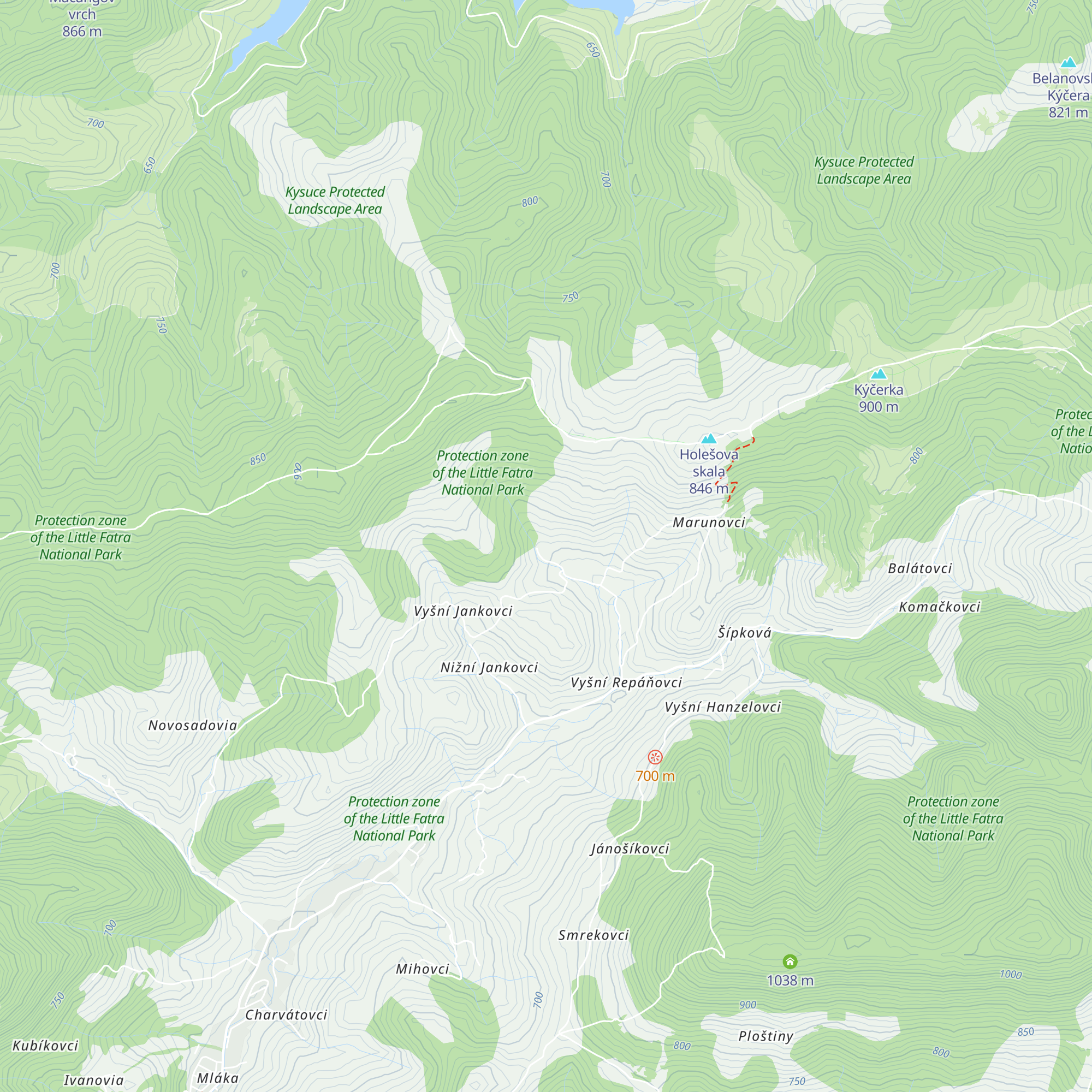 Chata Šuštiak map