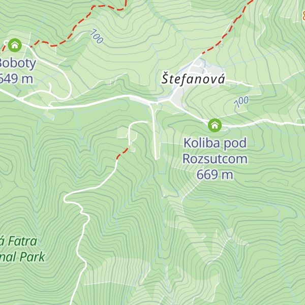 Map of Chata vo Vyhnanej