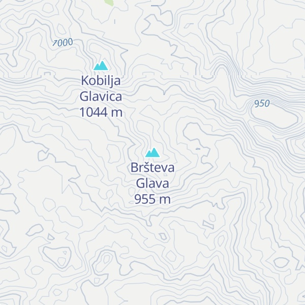 Map of Bršteva Glava