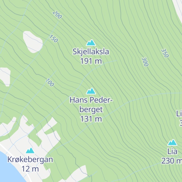 Map of Hans Peder-berget