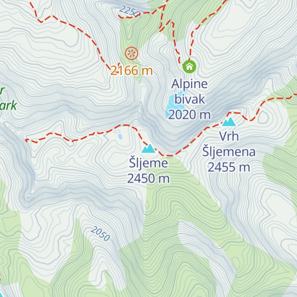 Map of Šljeme