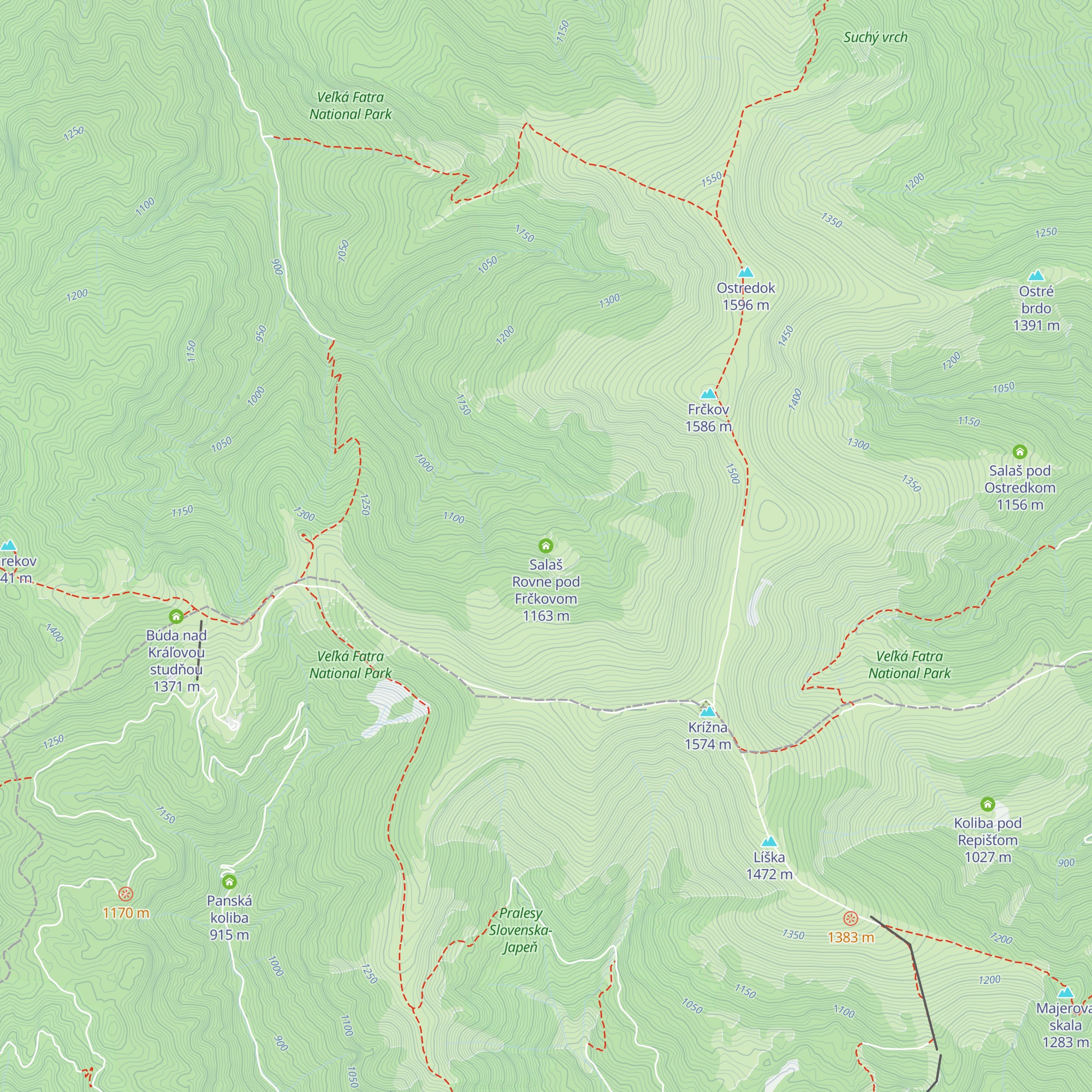 Salaš Rovne pod Frčkovom map