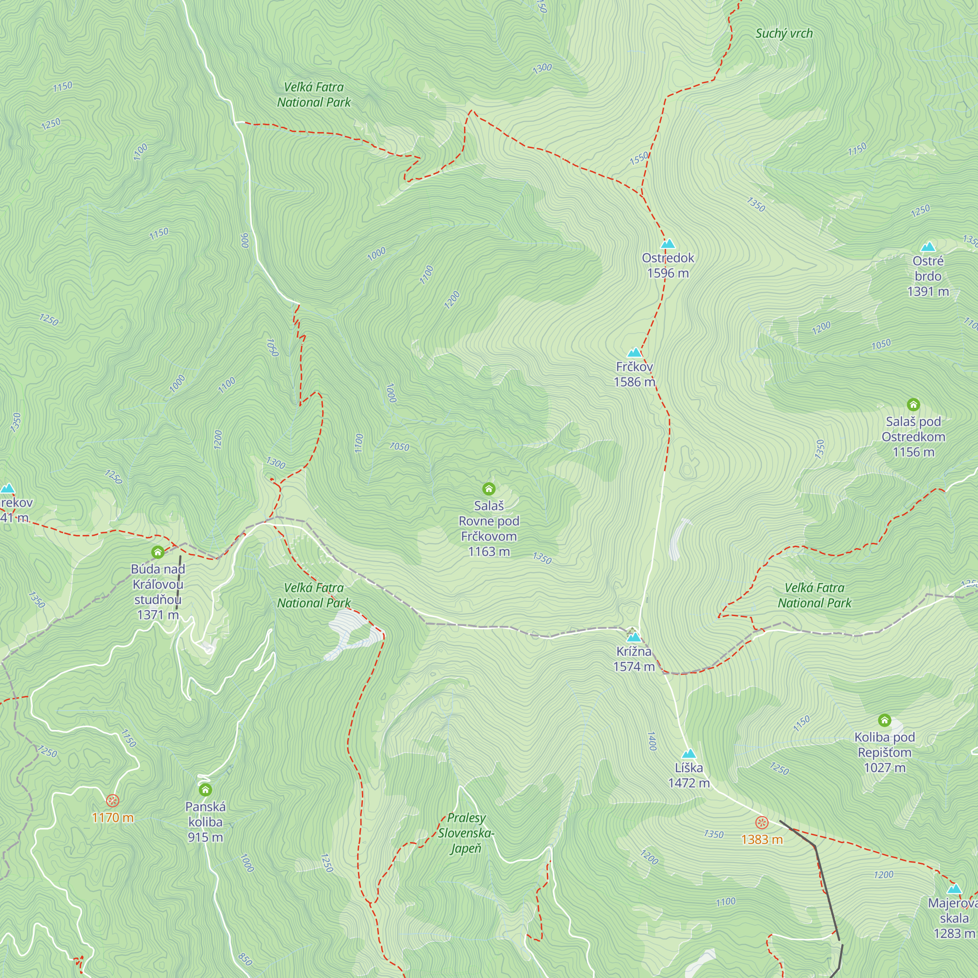 Salaš Rovne pod Frčkovom map