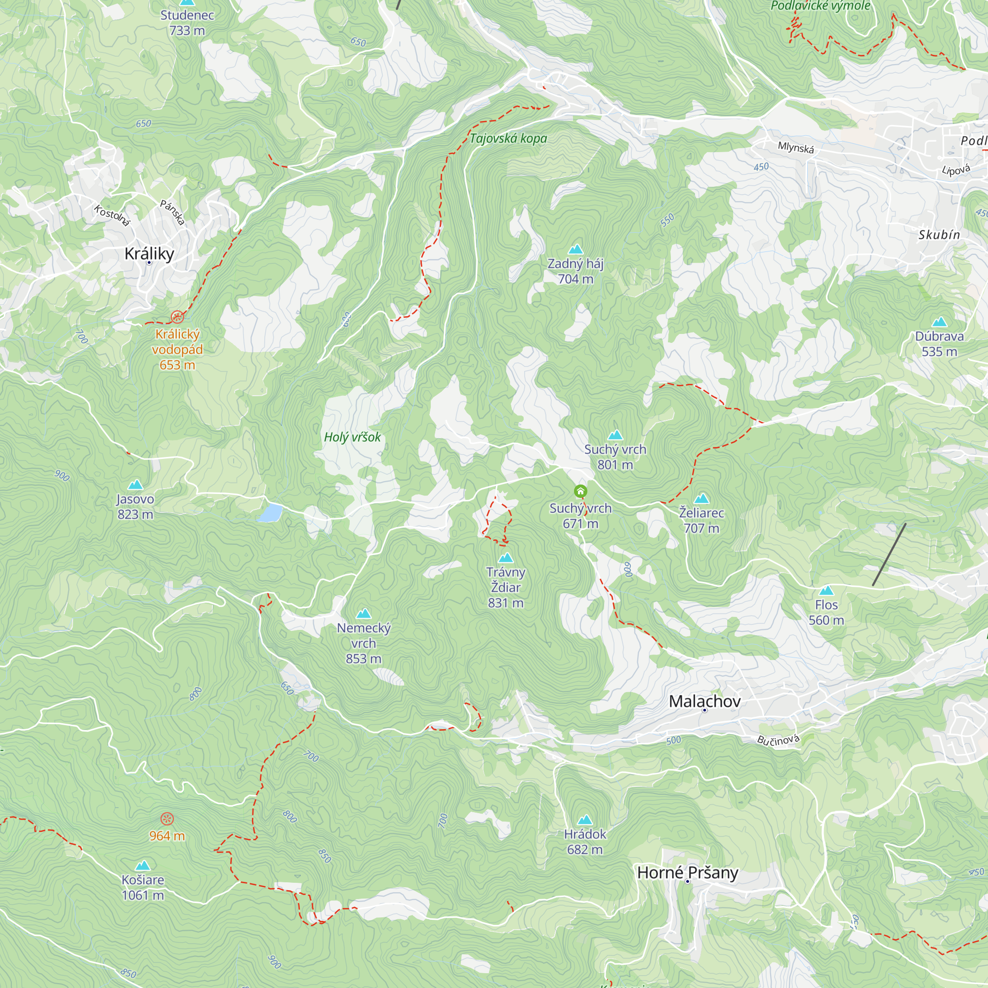 Chata na Suchom vrchu map