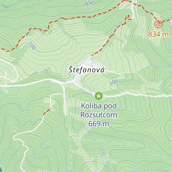 Map of Chata pod Skalným mestom